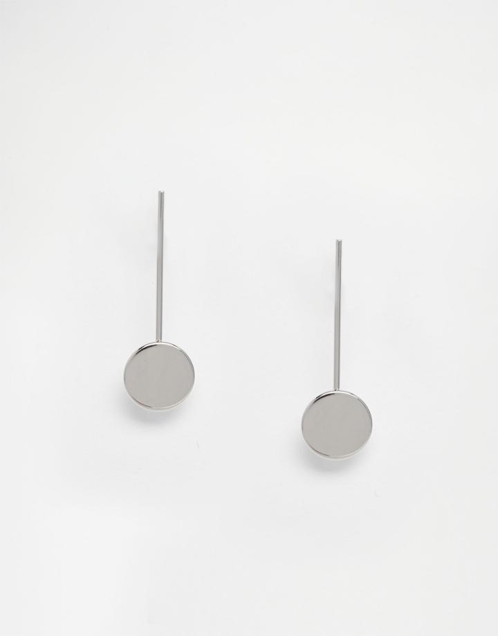 Pieces Orina Drop Earrings - Silver