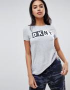 Dkny Logo T Shirt - Gray