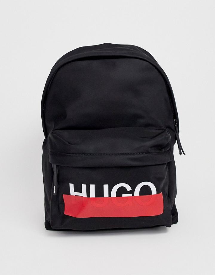 Hugo Roteliebe Logo Backpack In Black