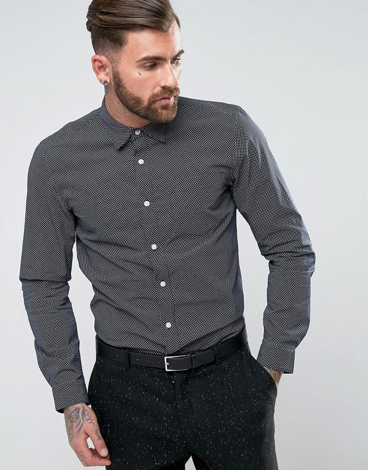 Rudie Micro Dot Smart Shirt - Navy