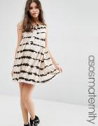 Asos Maternity Tie Dye Lattice Dress - Multi