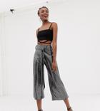 New Look Belted Culottes In Silver