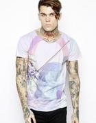 Sixpack France T-shirt With Riddle Skull - Pink