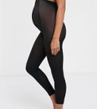 Lindex Maternity Recycled Nylon Blend Super Soft Legging Footless Tights In Black