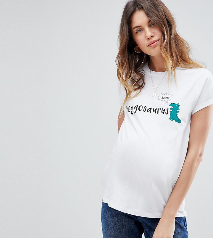 Asos Maternity Preggosaurus Slogan Tee
