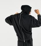 Asos Design X Laquan Smith Oversized Velour Hoodie With Back Zip - Black