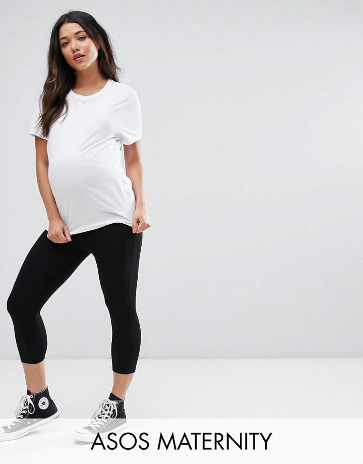 Asos Maternity Below Knee Legging Short - Black