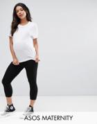 Asos Maternity Below Knee Legging Short - Black
