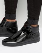 Hugo Boss Futurism Elastic Strap Hi Top Sneakers - Black