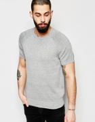 Farah Sweater With Short Sleeves Regular Fit - Gray