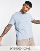 Asos Design Relaxed Fit T-shirt In Light Blue