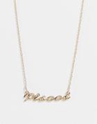 Monki Zodiac Pisces Sign Necklace In Gold