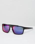 Oakley Square Sliver Sunglasses With Flash Lens - Black