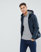 Brave Soul Water Resistant Zip Through Trench - Navy
