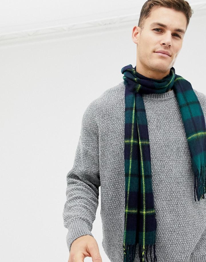 7x Scarf In Plaid - Green