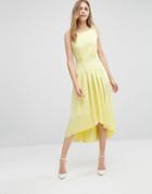Closet Hip Panel High Low Dress - Yellow