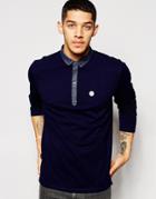 Le Breve Long Sleeve Polo Shirt - Navy