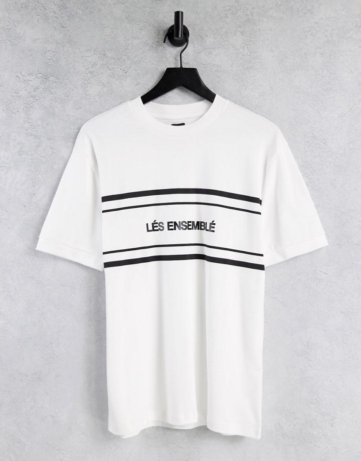River Island Slim Les Ensemble T-shirt In White