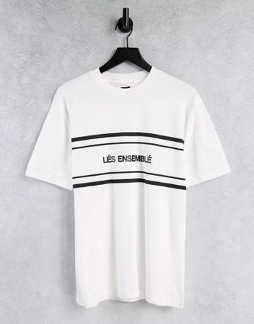 River Island Slim Les Ensemble T-shirt In White