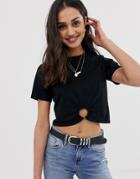 Asos Design Crop Top With Ring Detail