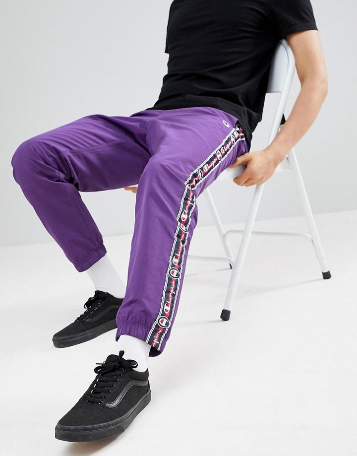 Champion Track Joggers In Purple - Purple