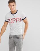 Esprit Recycled T-shirt With Branding - Gray