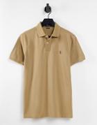 Polo Ralph Lauren Icon Logo Slim Fit Pique Polo In Luxury Tan-brown