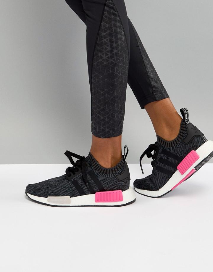 Adidas Nmd Primeknit Running Sneaker - Black