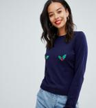 Asos Design Tall Charity Holidays Sweater For Asos Foundation - Navy
