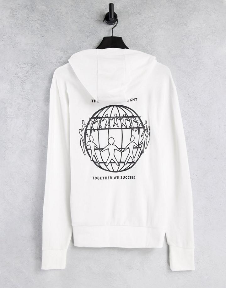 Tommy Hilfiger One Planet Capsule Unisex Back Print Hoodie In White