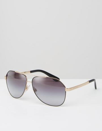 Dolce & Gabanna Aviator Sunglasses - Black