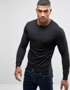 Armani Jeans Sweatshirt With Embossed Logo - Black