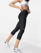 Under Armour Training High Waist Heat Gear Base Layer Capri Sculpt Leggings In Black