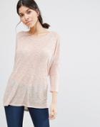 Vero Moda Classic Grey Marl T-shirt - Pink