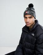 The North Face International Ski Beanie Bobble In Black Flag Print - Black