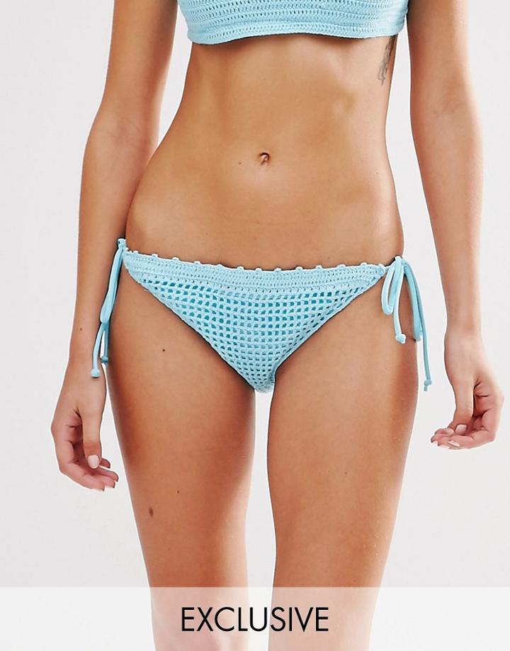 South Beach Tie Side Bikini Bottom - Pastel Blue