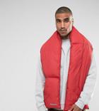 The New County Puffer Scarf In Red - Red