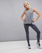Varley Walnut Mesh Panel Legging In Gray - Gray