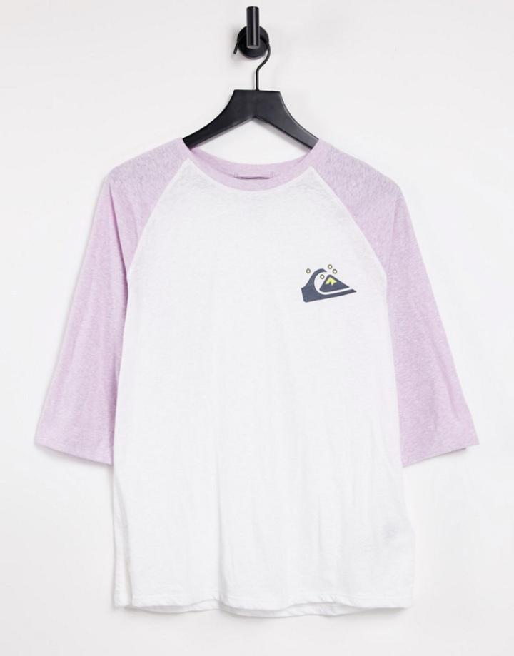 Quiksilver Standard Raglan T-shirt In Pink