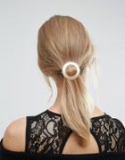 Orelia Wide Circle Hair Clip - Gold