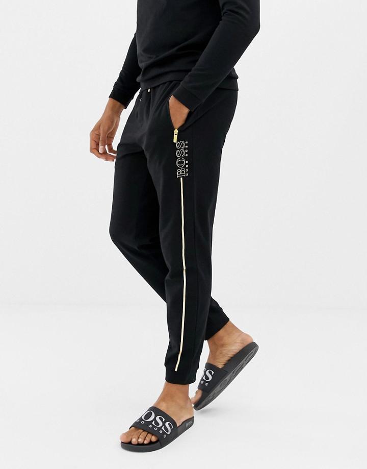 Boss Bodywear Logo Cuffed Joggers - Black