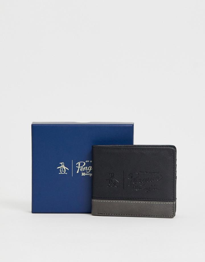 Original Penguin Wallet In Black/gray