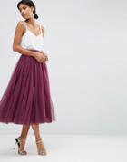 Asos Wedding Tulle Prom Skirt With Multi Layers - Purple