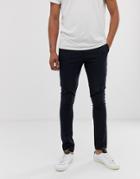 Jack & Jones Intelligence Skinny Fit Chinos In Navy