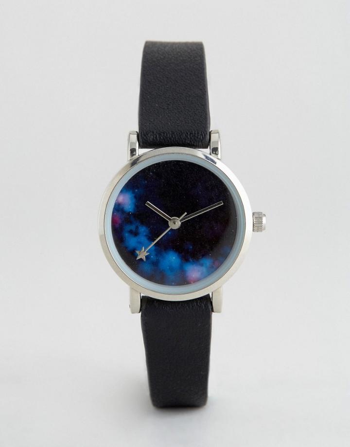 Asos Mystical Galaxy Watch - Black