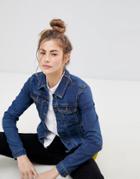 Pull & Bear Classic Denim Jacket - Blue