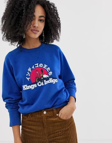Kings Of Indigo Logo Sweatshirt - Blue