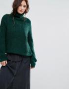 Moon River Cocoon Sleeve Sweater - Green