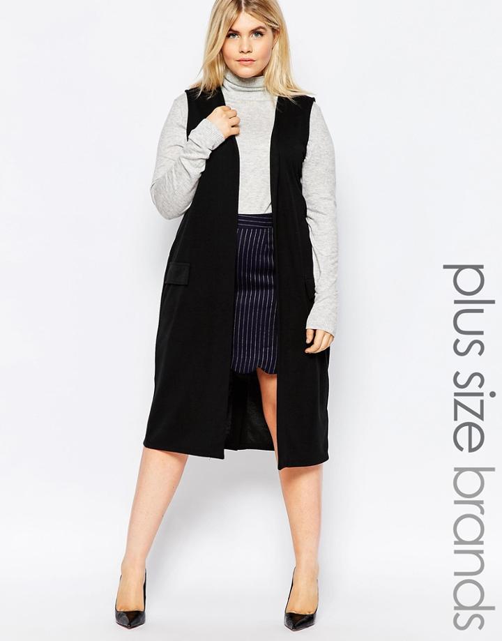 Pink Clove Sleeveless Vest - Black