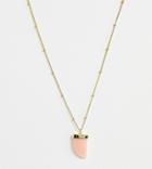 Orelia Gold Plated Coral Stone Necklace - Gold